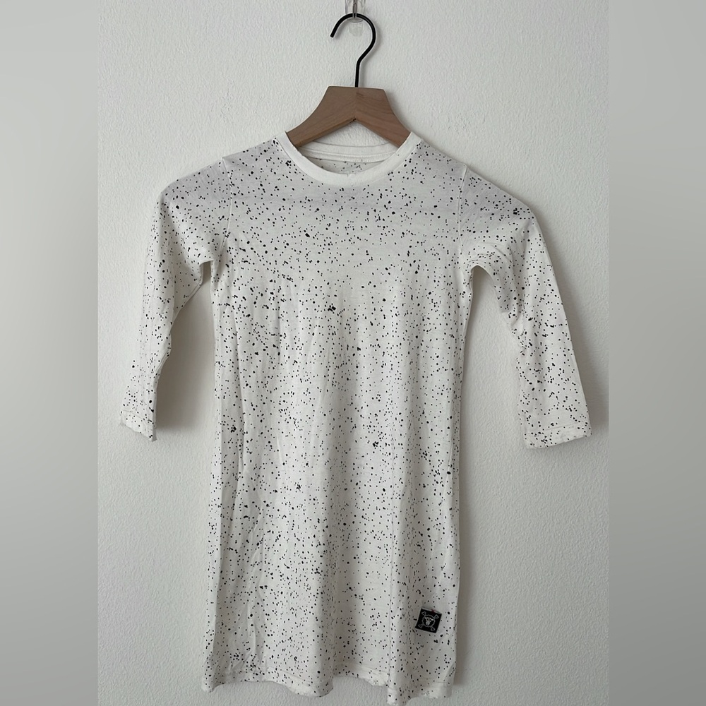 Nununu paint spot distressed look tshirt dress size 6